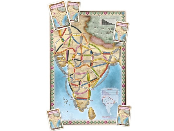 Ticket to Ride-kortsamling #2 Indien & Schweiz