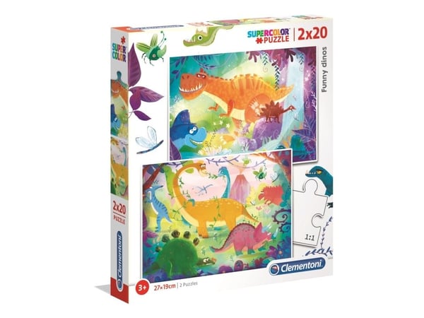Clementoni 2X20Pcs Funny Dinos Puzzle 24755 X6