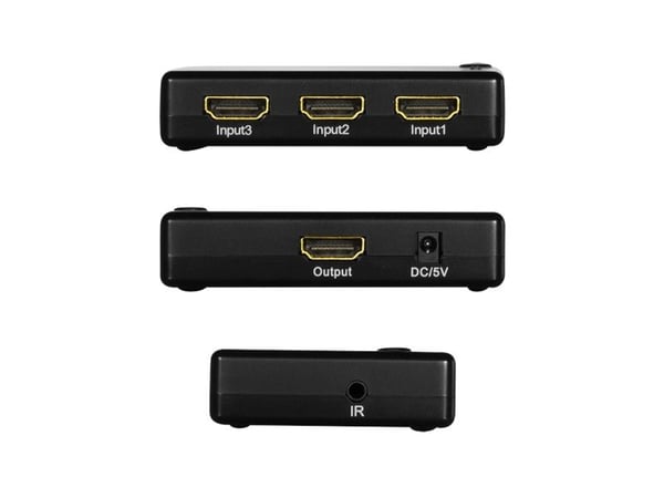LogiLink HD0042, HDMI, ABS, svart, 60 Hz, 1080p, 36 bit