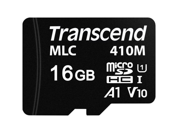 Transcend 410M, 16 GB, MicroSDHC, Klasse 10, MLC, 95 MB/s, 30 MB/s