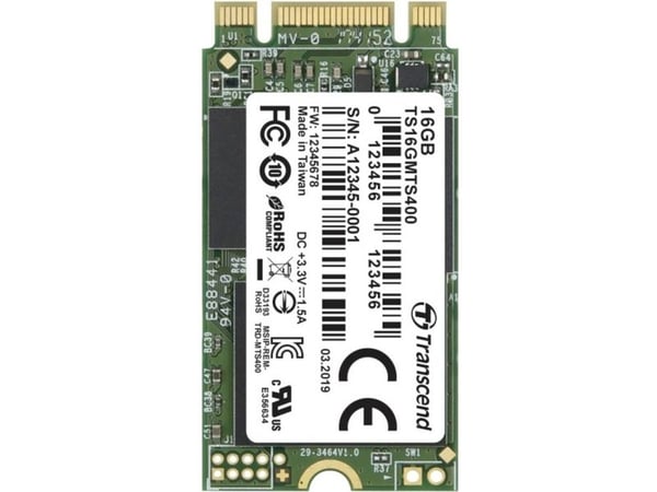 Transcend MTS400, 16 GB, M.2, 560 MB/s