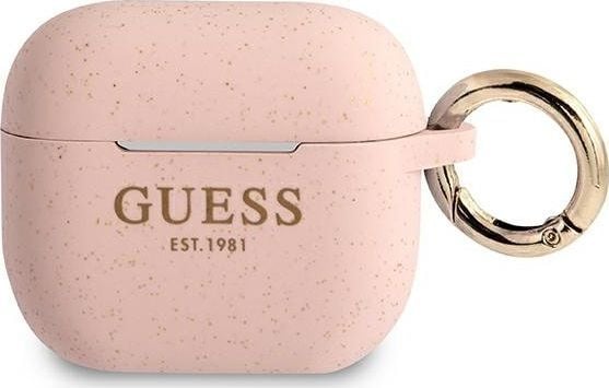 Guess Guess GUA3SGGEP AirPods 3 -suojus vaaleanpunainen/vaaleanpunainen Silikoni Glitteri Guess Guess GUA3SGGEP AirPods 3 -suojus vaaleanpunainen/vaaleanpunainen Silikoni Glitteri