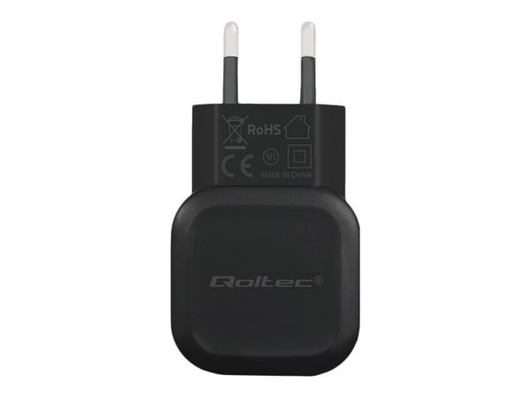 Qoltec - Strömadapter - 12 Watt - 2.4 A (USB) - svart