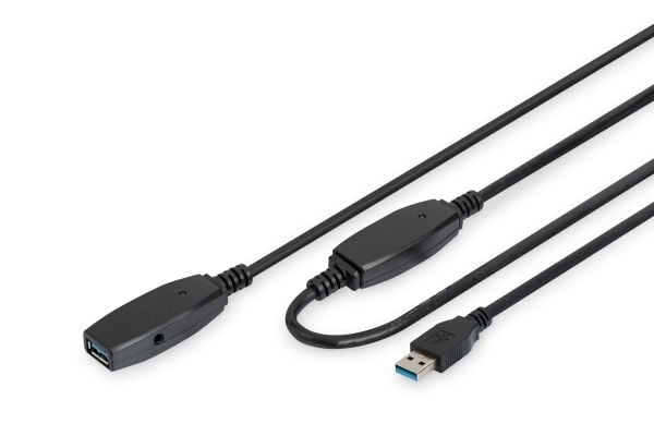 DIGITUS - USB forlængerkabel - USB Type A (han) til USB Type A (hun) - USB 3.0 - 20 m - aktiivinen - lajittelu - lajittelu