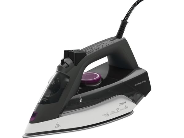 Grundig SI 4850, Höyrysilitysrauta, Keraaminen pohjalevy, 1,9 m, 110 g/min, Harmaa, Violetti, Valkoinen, 25 g/min