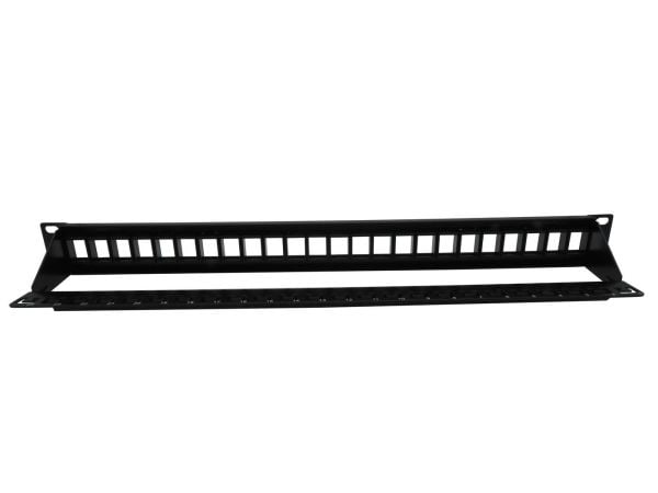 Lanview - Koblingspanel - unshielded - rackmonterbar - CAT 5e/6 - UTP - RJ-45 X 24 - svart - 1U - 19"