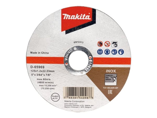 Makita - Skjæreplate - for rustfritt stål, inox steel - 12 deler - 125 mm