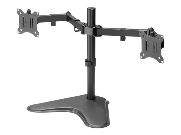 DIGITUS DA-90401 - Stativ - for 2 buede / flate paneler - stål - matt svart - skjermstørrelse: 15"-32" - skrivebordsstativ