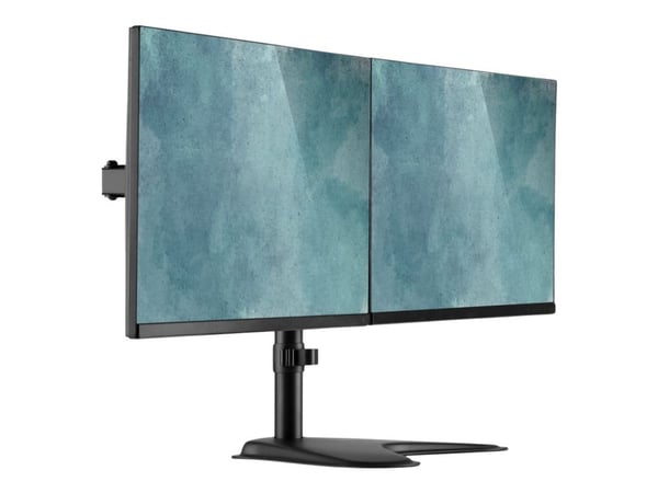 DIGITUS DA-90401 - Stativ - for 2 buede / flate paneler - stål - matt svart - skjermstørrelse: 15"-32" - skrivebordsstativ
