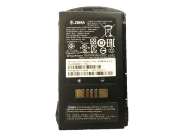 Zebra PowerPrecision+ - Håndholdt batteri (økt kapasitet) - litiumion - 7000 mAh (en pakke 10) - for Zebra MC3300 Premium, MC3300 Standard, MC3300a...