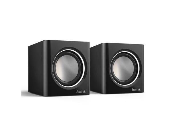 Hama Sonic Mobil 185, 2.0 kanavaa, Langallinen, 3 W, 120 - 20000 Hz, 4 O, Musta, Hopea