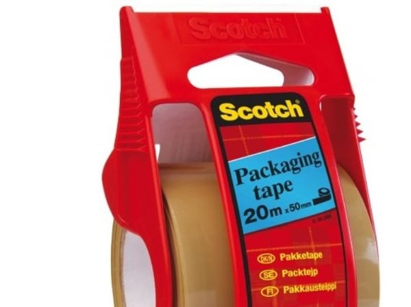 Scotch C5020D - Dispenser med pakketape - 50 mm x 20 m - polypropylen - brun tape