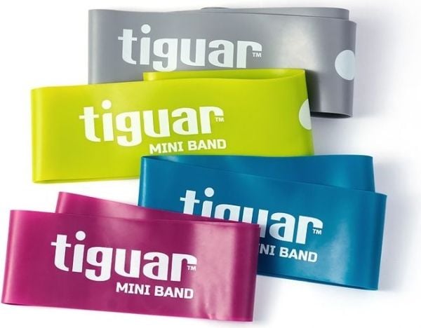 Tiguar Mini Band TI-MB0001 ulike motstandsnivåer, flerfarget 4-pk