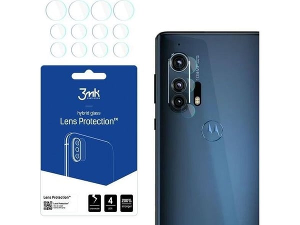 3MK 3-lags hybrid linsebeskyttelse for Motorola Edge Plus [4 PACK]