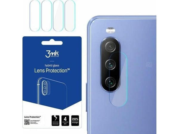 3MK Szklo hybrydowe for kameralinse Sony Xperia 10 III 5G [4-pakning]