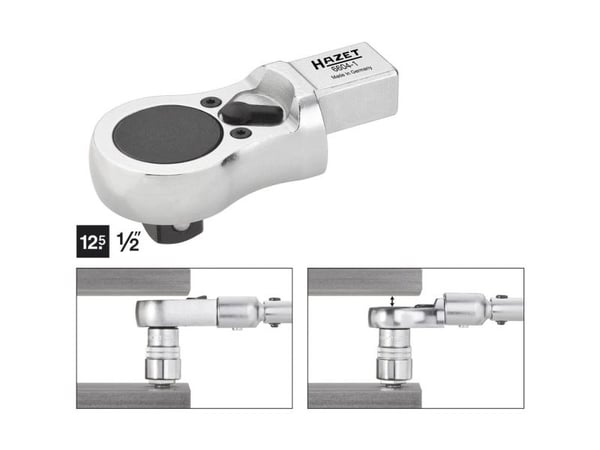 HAZET 6604-1, Yksittäinen kohde, jakoavaimen päätyliitin, Kromi, 12.5 mm, 40 mm, 81 mm
