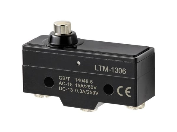 TRU COMPONENTS TC-9201356 Mikrokytkin 250 V/AC 15 A 1 x On/(On) Painike 1 kpl