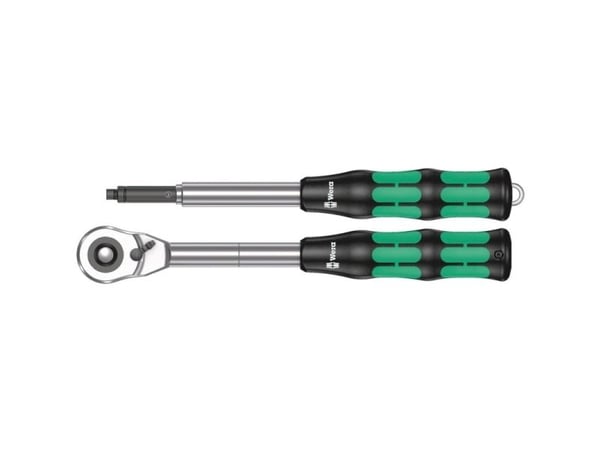 Wera Zyklop Hybrid Set, Pipenøkkelsett, 2 stykker, Sort, Kromfarget, Grønn, CE, Skrallehåndtak, 1 stykker