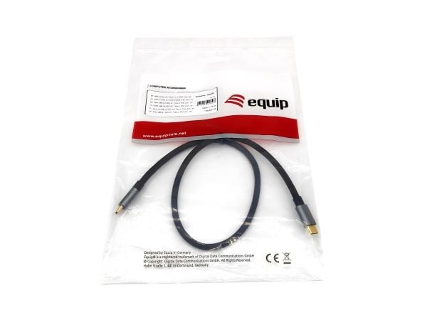 Equip 128353, 0,5 m, USB C, USB C, USB 3.2 Gen 1 (3.1 Gen 1), 10 Gbit/s, Sort