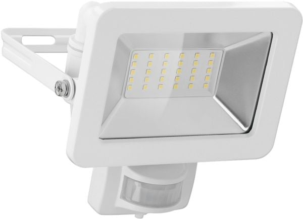 Goobay GB 53882 - LED flomlys med sensor 30 W hvit IP44, Hvid Goobay GB 53882 - LED flomlys med sensor 30 W hvit IP44, Hvid