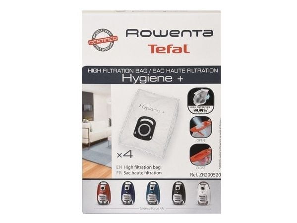 Rowenta ZR200540, Støv pose, Sylindervakuum, Sort, Hvit, Plast, Rowenta, RO3171EA, RR8585WH, RR8587WH, RO6136EA, RO4933EA, RO6189EA, RO3955EA, RO68...