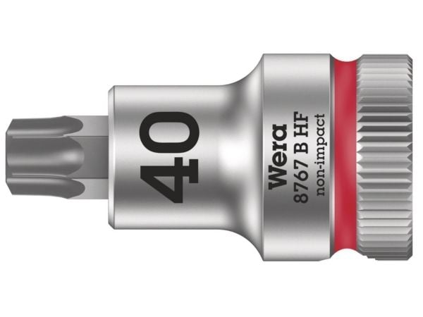 Wera 05003068001, Stikkontakt, 3/8", 1 hoder, T40, Kromvanadiumstål, Kromfarget