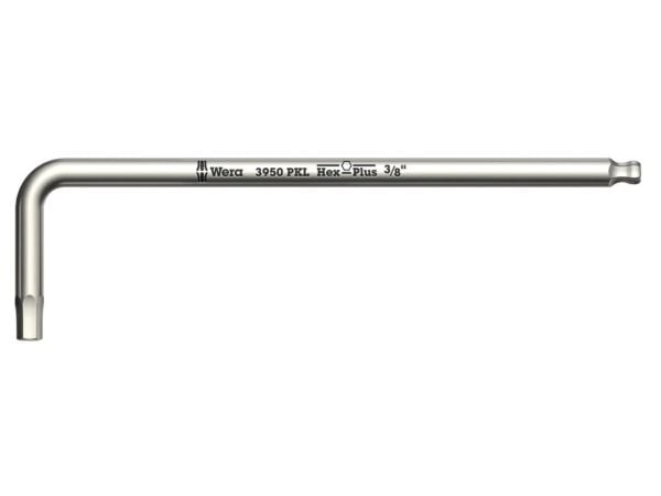 Wera 05022718001, L-formet hexnøkkel, Imperisk, 1 stykker, Rustfritt stål, 3/8", 22,4 cm