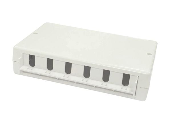 Lanview - Overflatemonteringsboks for nettverk - RJ-45 X 6 - hvit