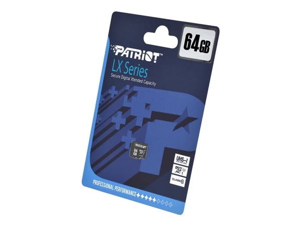 Patriot LX Series - Flashminnekort - 64 GB - UHS-I U1 / Class10 - microSDXC UHS-I