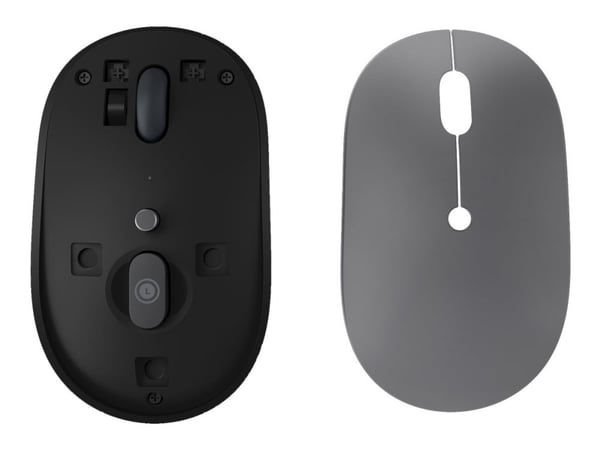 Lenovo Go, Molempikätinen, Optinen, Langaton RF, 2400 DPI, Musta, Harmaa