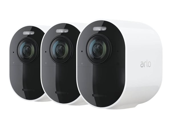 Arlo Ultra 2 Security System - Portinngang + kamera(er) - trådløs (802.11b, 802.11g, 802.11n, 802.11ac, Bluetooth 4.2 LE) - 3 kamera(er) - hvit