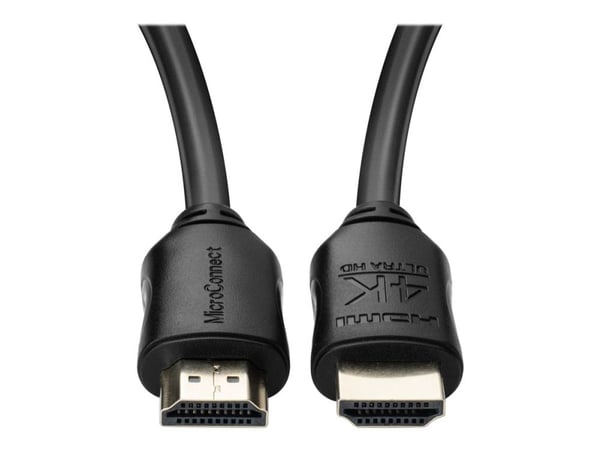 MicroConnect - High Speed - HDMI-kabel med Ethernet - HDMI hann til HDMI hann - 4 m - trippel beskyttelse - svart - innendørs, støtte for Dolby DTS...