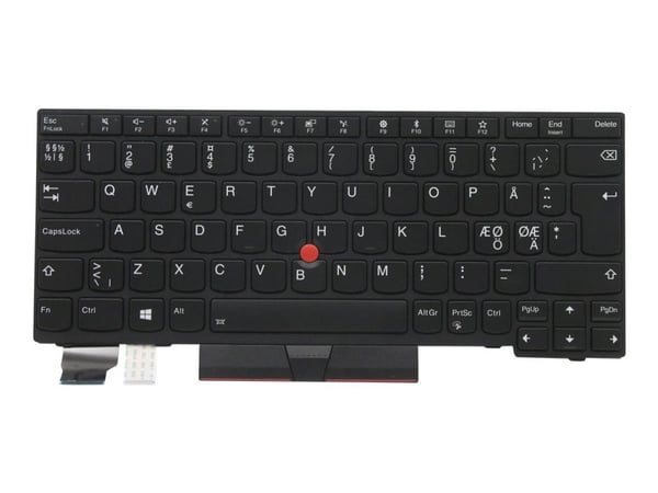 Primax - Erstatningstastatur for bærbar PC - bakbelysning - QWERTY - Nordisk - svart - FRU - for ThinkPad A285; L13; L13 Yoga; X280; X390; X395