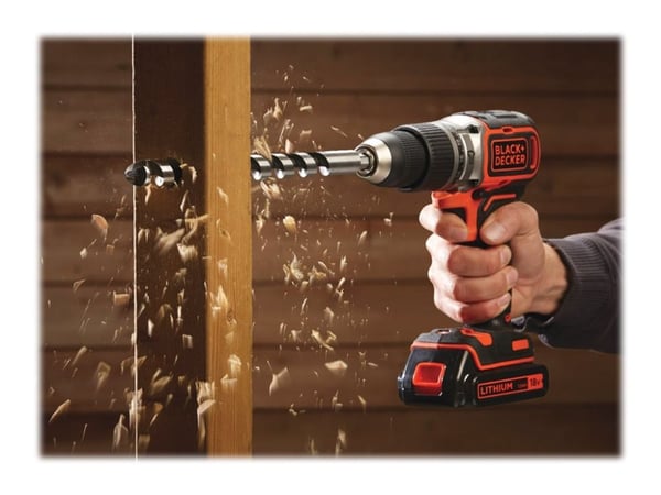 BLACK+DECKER - Hammerbor - trådløs - 2 hastigheter 13 mm - 52 N·m - 18 V
