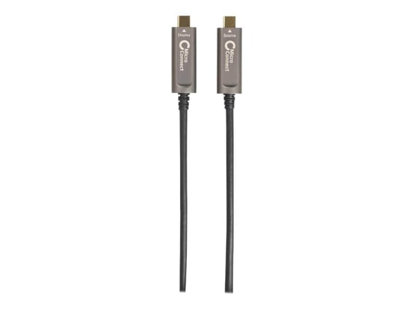MicroConnect Premium - USB-kabel - 24 pin USB-C (hann) til 24 pin USB-C (hann) - USB 3.2 Gen 1 - 10 m - Active Optical Cable (AOC), 4K 60Hz støtte ...