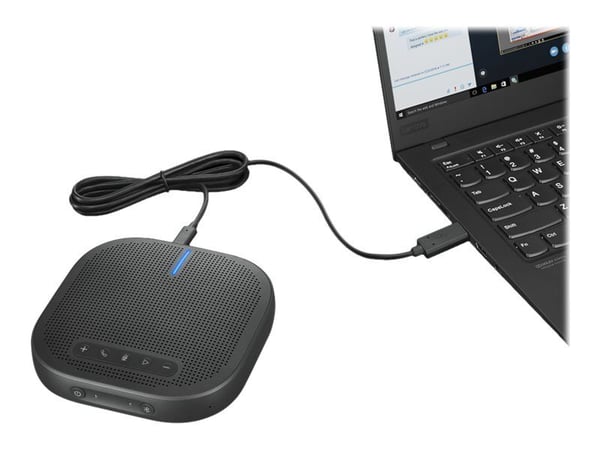 Lenovo L900 - VoIP stasjonær høyttalende telefon - Bluetooth - trådløs, kablet - USB - tordensvart