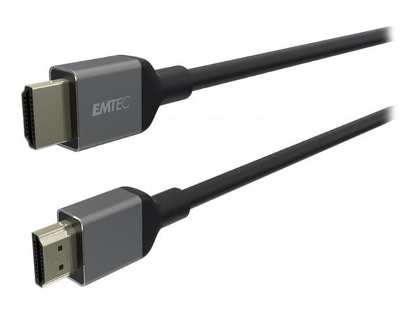EMTEC T700HD - High Speed - HDMI-kabel med Ethernet - HDMI hann til HDMI hann - 1.8 m - 4K-støtte