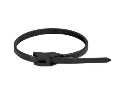 DeLOCK 19492, Kaksiaukkoinen johdinside, Polyamidi, Musta, Läpinäkyvä, 7,7 cm, V2, -40 - 80 °C