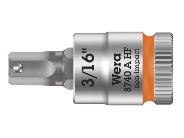 Wera 05003386001, Uttag, 1/4", Brittiska standardmått, 1 huvuden, 3/16", Kromvanadinstål