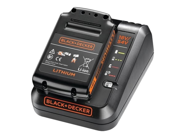 Black & Decker - Batterilader + batteri - Li-Ion - 2 Ah - 1 x batterier lader - 2 A - for BLACK+DECKER BCD003, BCD900, BCG720, BDCCS18, BDCDC18, BD...