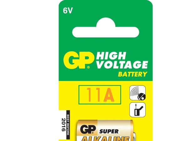 GP Batteries High Voltage 11A, Engangsbatteri, Alkalinsk, 6 V, 1 stykker, Flerfarget, Blister