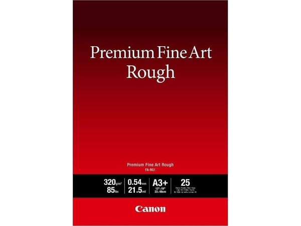 Canon Premium FA-RG1 - Bomull - grov - 21,5 mil - A3 Plus (330 x 480 mm) - 320 g/m² - 25 ark konstpapper - för imagePROGRAF PRO-1000