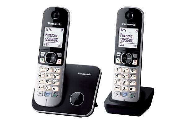 Panasonic bordstelefon KX-TG6812PDB Svart och silver - engelskspråkig