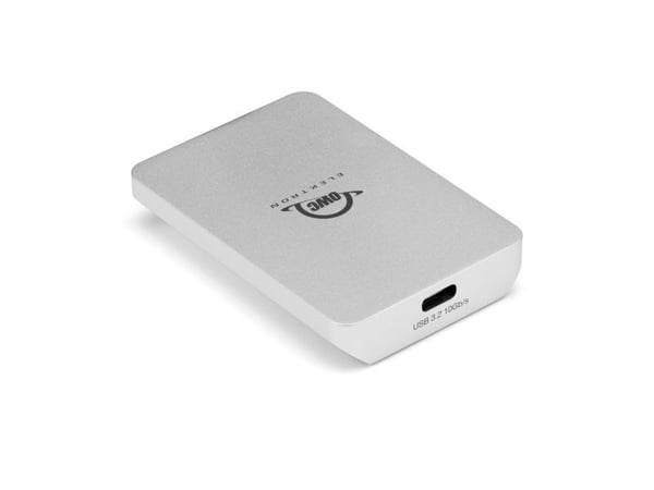 OWC Envoy Pro Elektron, SSD-kabinett, M.2, M.2, 10 Gbit/s, USB-tilkobling, Sølv