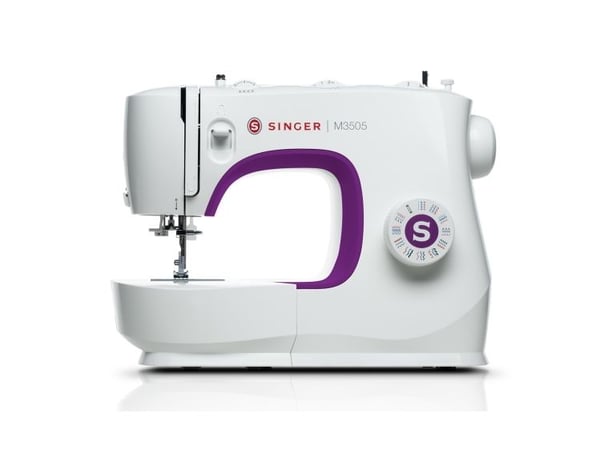 SINGER M3505, Vit, Halvautomatisk symaskin, Sy, 1 steg, Handtag, Rotations-, Scrollbar, Elektromekanisk