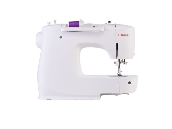 SINGER M3505, Hvit, Semi-automatisk symaskin, Sying, 1 steg, Jekk, Rotasjon, Rullefelt, Elektro-mekanisk