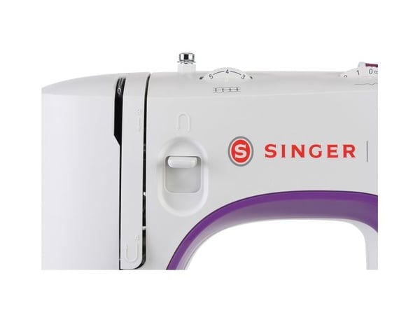 SINGER M3505, Hvit, Semi-automatisk symaskin, Sying, 1 steg, Jekk, Rotasjon, Rullefelt, Elektro-mekanisk