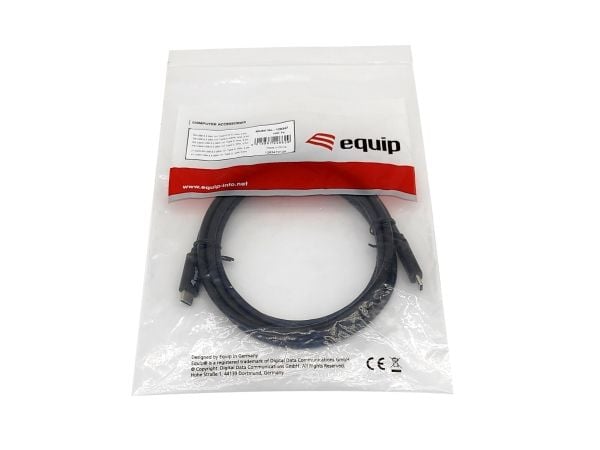 Equip 128347, 2 m, USB C, USB C, USB 3.2 Gen 1 (3.1 Gen 1), 5 Gbit/s, Sort