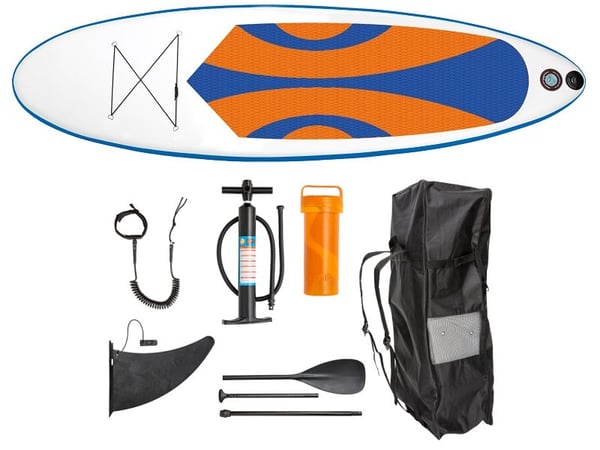 CS Aqua SUP Board - Stand Up Paddleboard - 300x83x15 cm max 120 kg. Orange/Blue