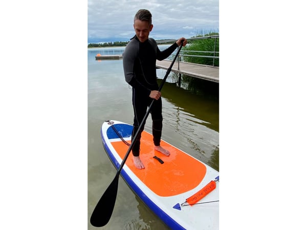 Rest: CS Aqua SUP Board - Stand Up Paddleboard - 300x83x15 cm - Orange/Blue